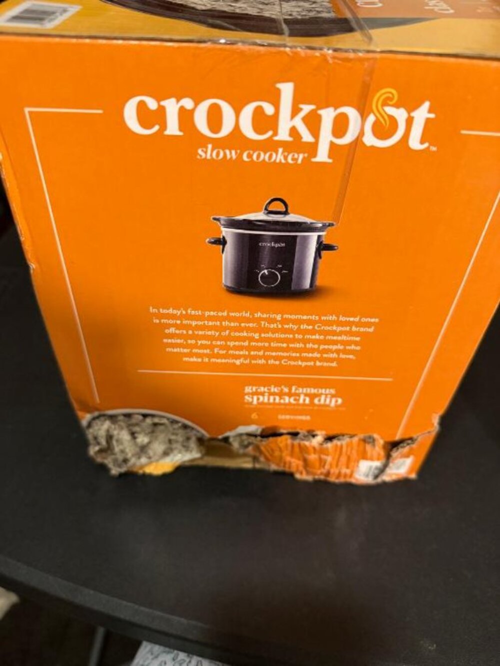 Crockpot 2-Quart Classic Slow Cooker Small Slow Cooker Black NIB Damaged Box - Picture 2 of 3